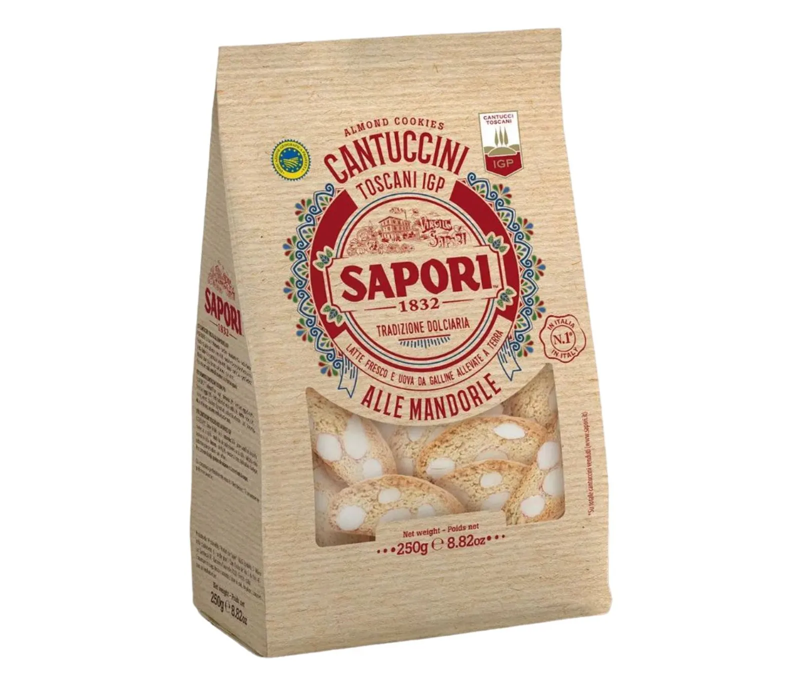 Cantucci Mandorla Sapori 250g x 12Ud — Panes / Pastas / Harinas