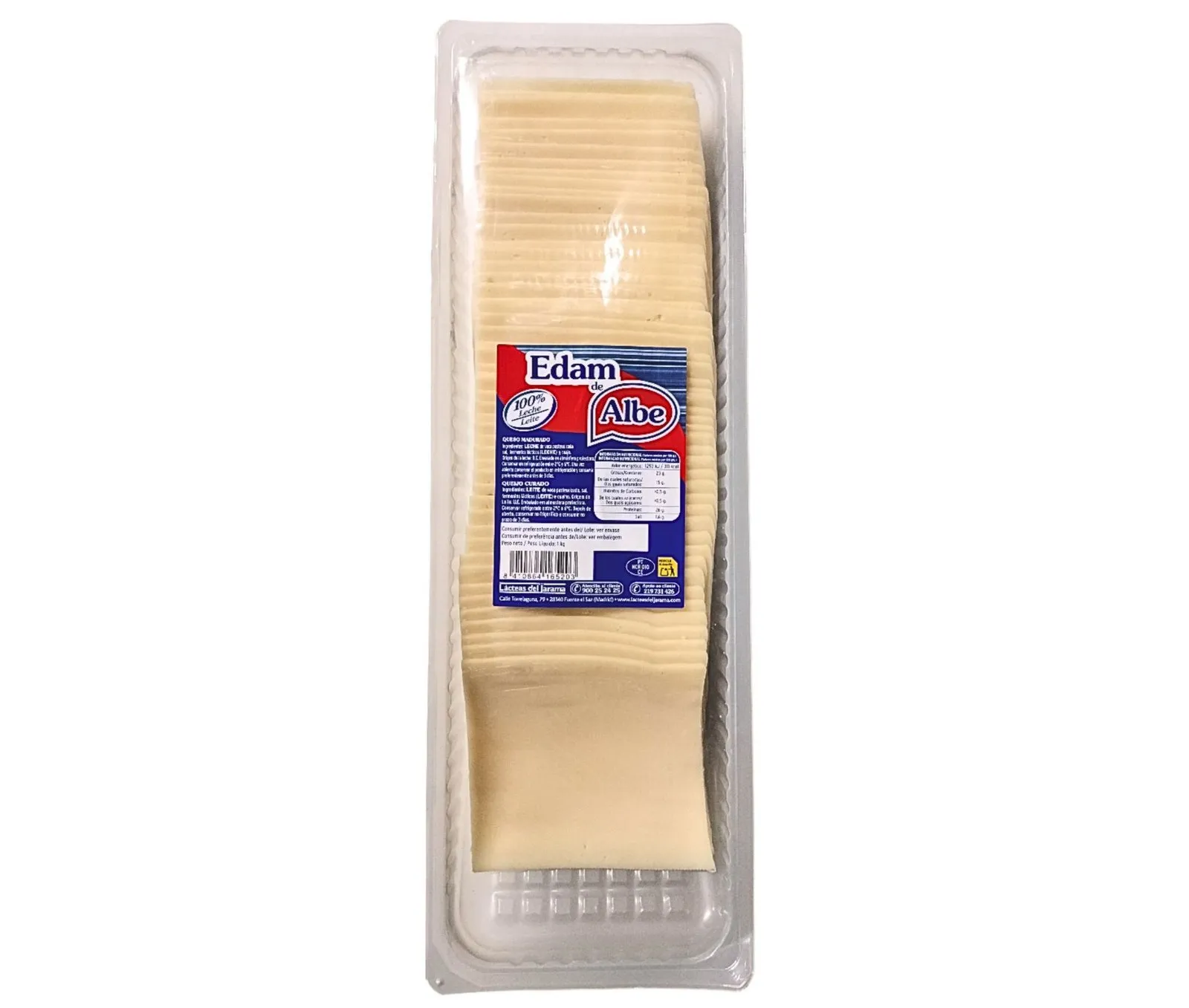Queso Edam Lonchas 1Kg x 8Ud — Quesos Frescos / Tiernos
