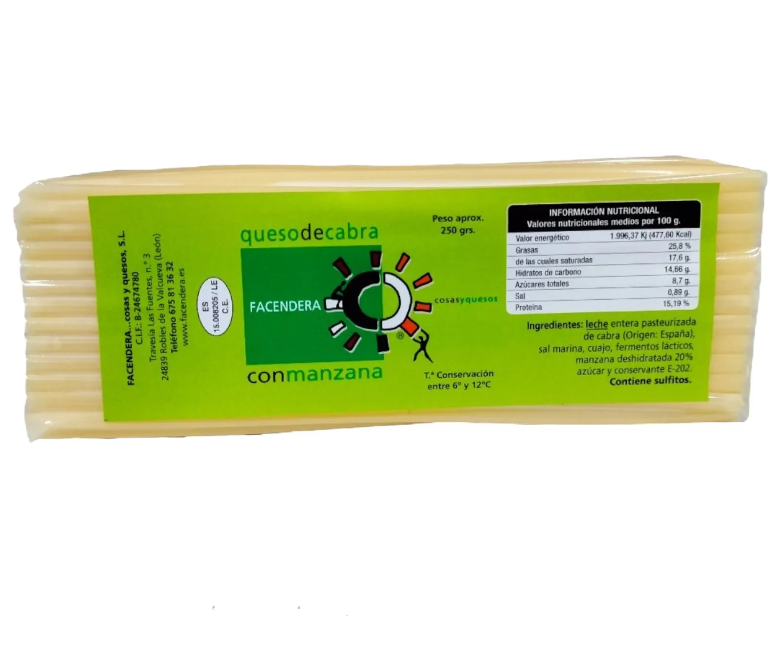 Queso Cabra Manzana Facendera 340g — Quesos Frescos / Tiernos