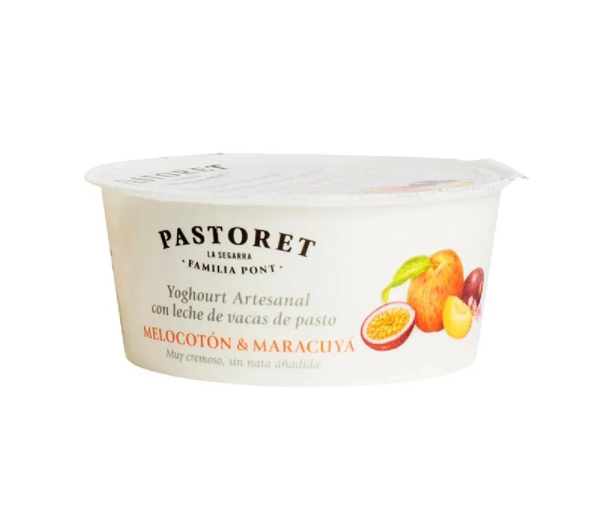 Yogurt Artesano Melocotón Maracuyá Pastoret 125g x 8Ud — Lácteos