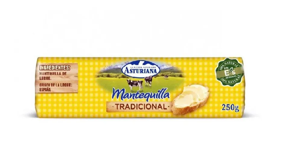Mantequilla Rulo Asturiana 250g x 12Ud — Lácteos