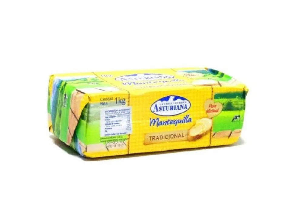 Bloque Mantequilla Asturiana 1Kg x 6Ud — Lácteos