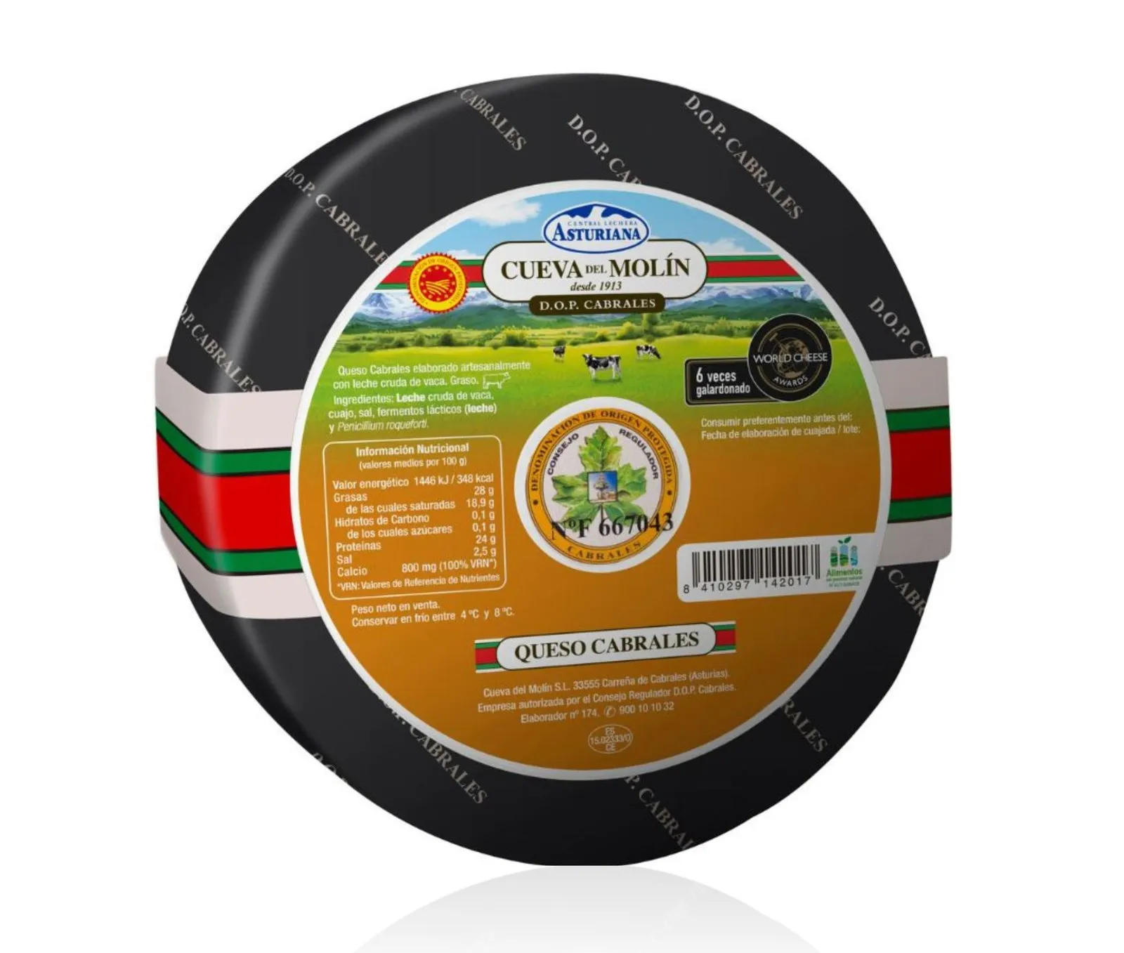 Queso Cabrales D.O. Cueva del Molin x 1Ud — Quesos Azules