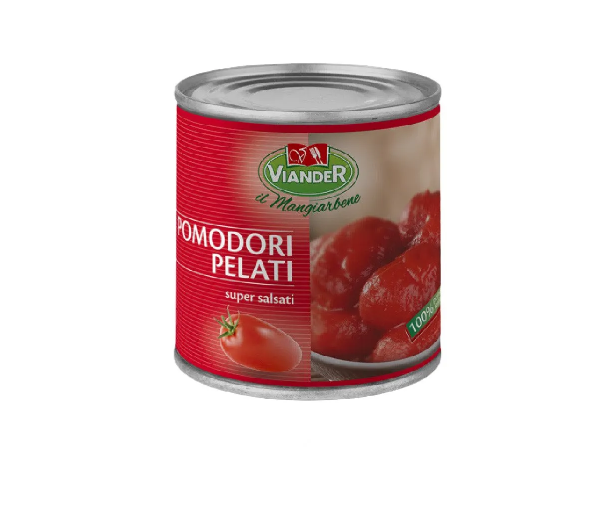Pomodori Pelati Supersalsati Viander 3Kg x 6Ud — Conservas / Salsas / Aceites