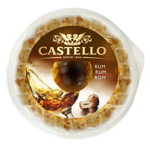 Queso de untar Castello con avellana y ron