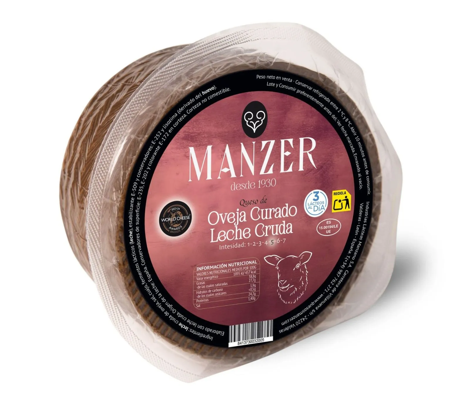 Queso Mini Oveja Curado Manzer 1Kg x 6Ud — Quesos Curados