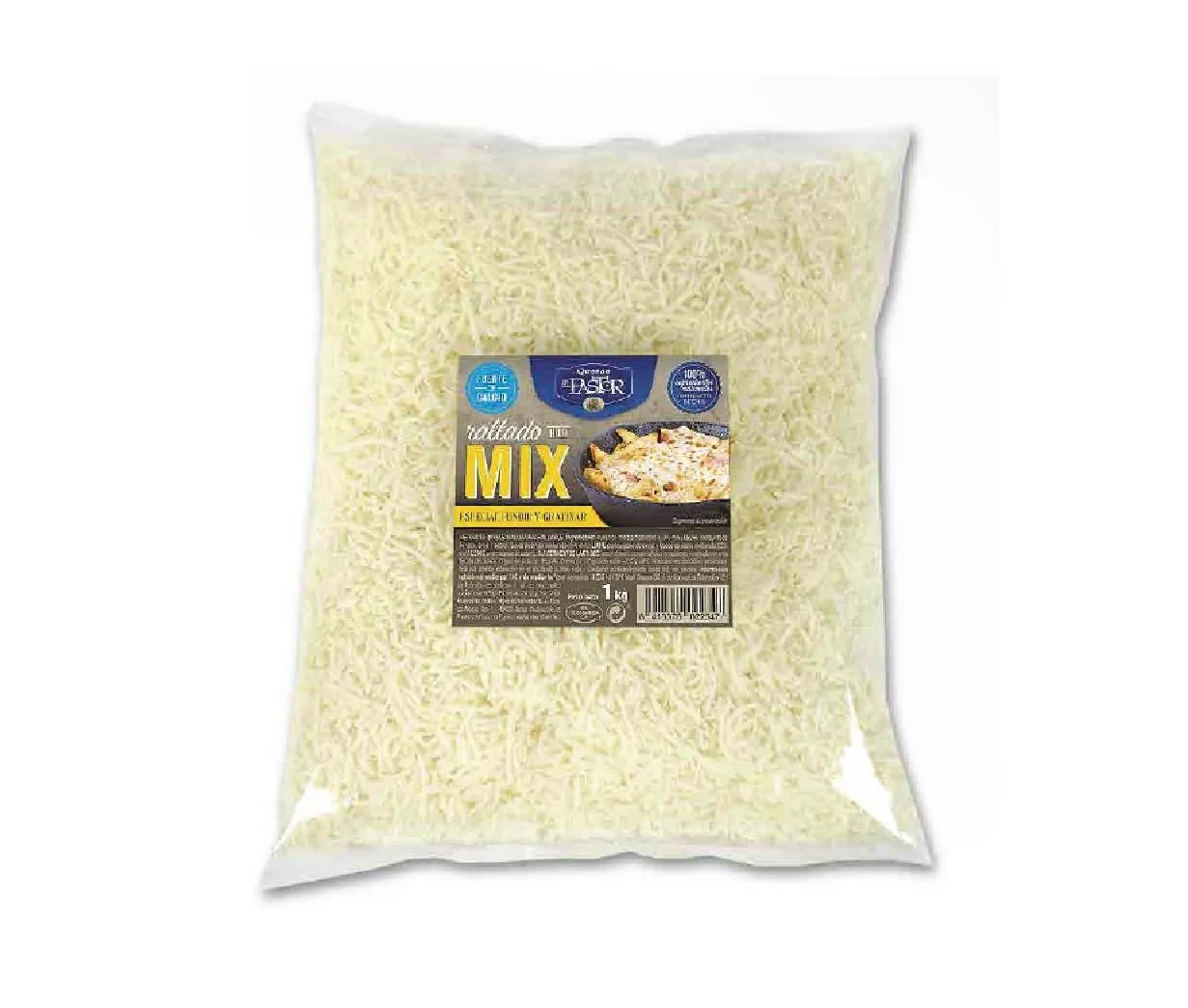 Queso Bolsa Rallado Mix 1Kg x 2Ud — Quesos Rallados