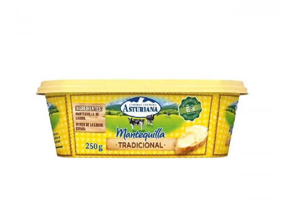 Mantequilla Barqueta Asturiana 250g x 12Ud — Lácteos