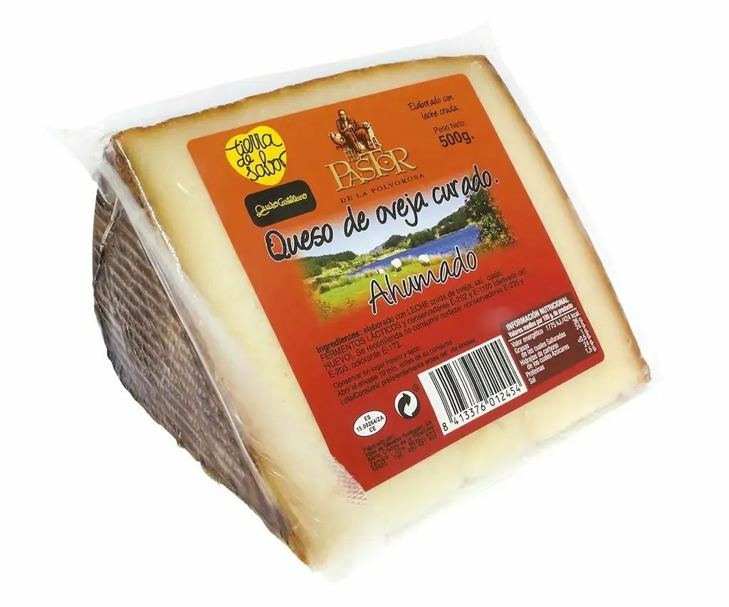 Queso Cuña Grande Oveja Ahumado 375g Aprox. x 8Ud — Quesos Curados