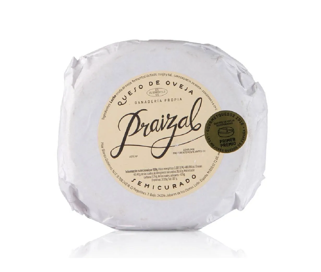 Queso El Praizal Semi Oveja Leche Cruda — Quesos Semicurados