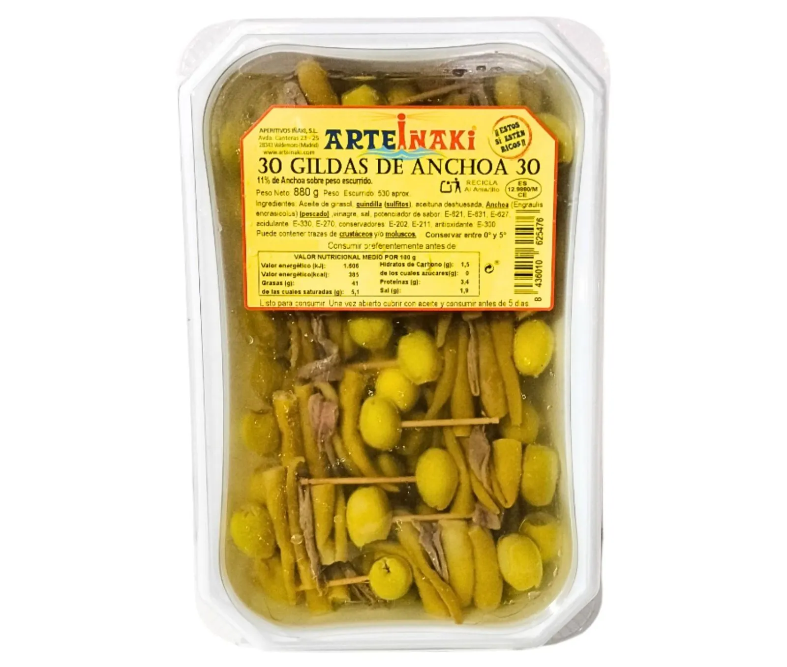 Gilda Anchoa Arteiñaki 1000/530 x 4Ud — Conservas / Salsas / Aceites
