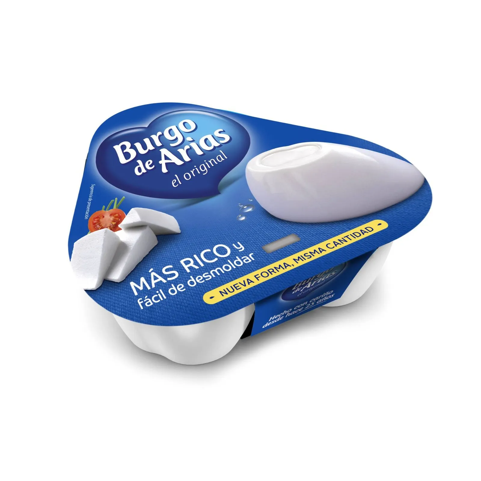 Queso Burgo Arias Natural 3x72g x 12Ud — Quesos Frescos / Tiernos