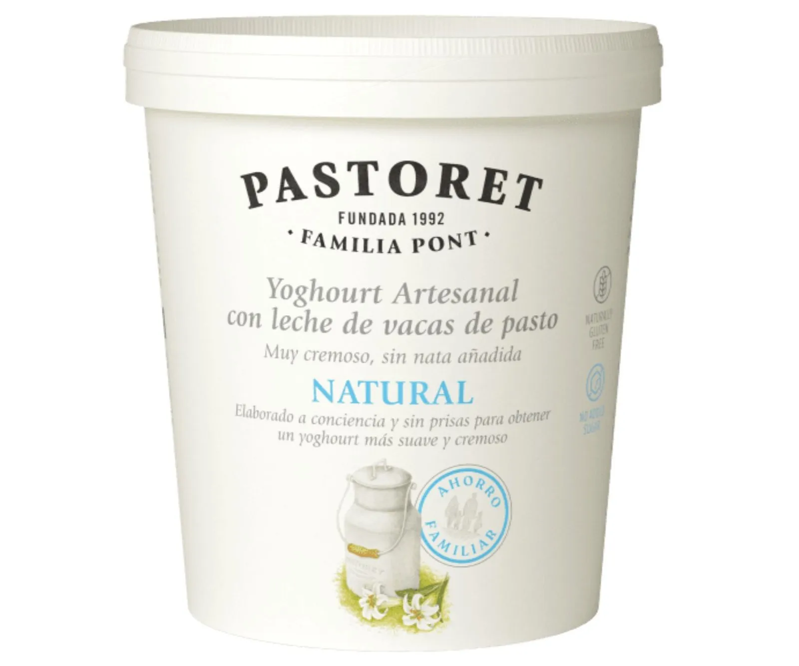 Yoghourt Artesanal Natural Pastoret 900g x 4Ud
