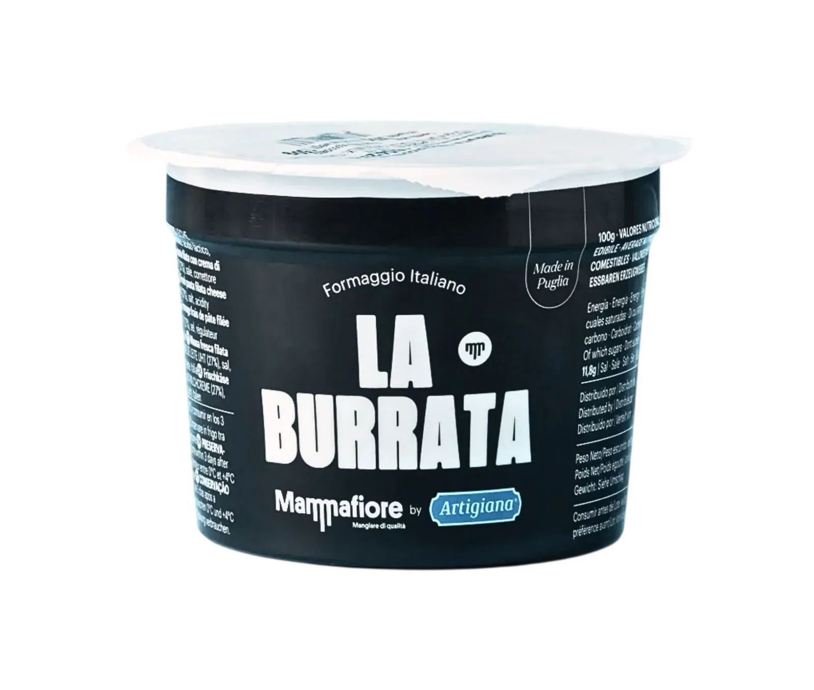 Burrata Artigiana Vaso 125g x 8Ud — Productos Italianos