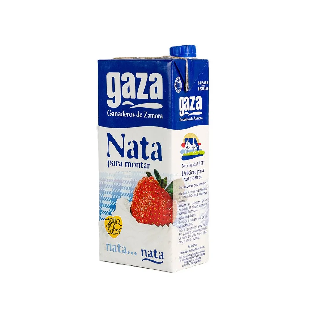 Nata Gaza Montar 35% UHT 1L x 6Ud — Lácteos