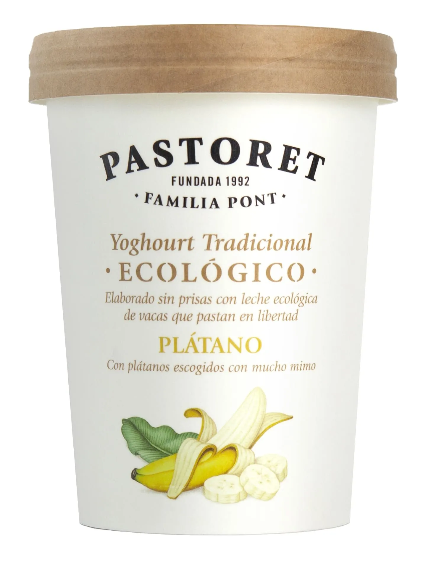 Yogurt Ecológico Plátano Pastoret 500g x 4Ud — Lácteos