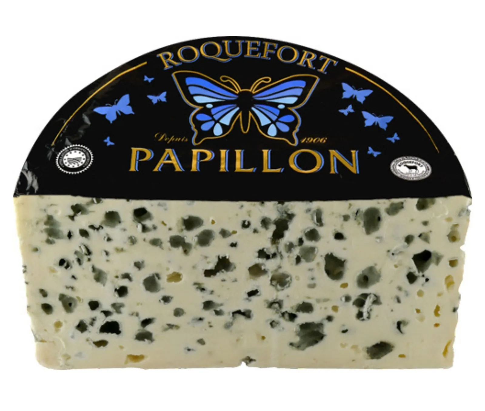 Queso Roquefort Papillon Negro 1,35Kg x 4Ud — Quesos Azules