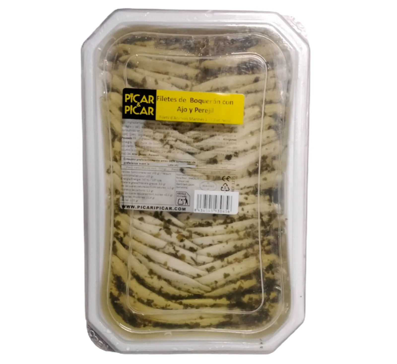 Boquerón Aliñado Picar 700/500 Ajo y Perejil x 8Ud — Conservas / Salsas / Aceites