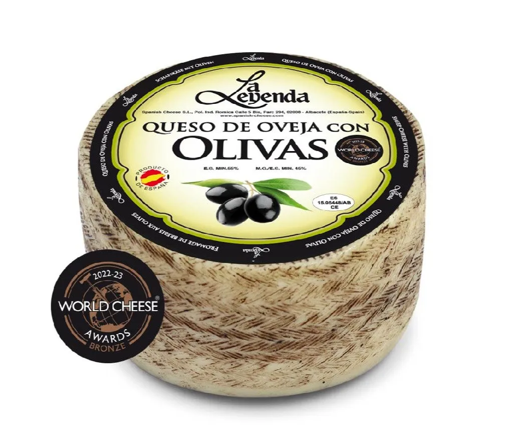 Queso Oveja Curado Aceitunas Negras La Leyenda 3Kg x 2Ud — Quesos Curados