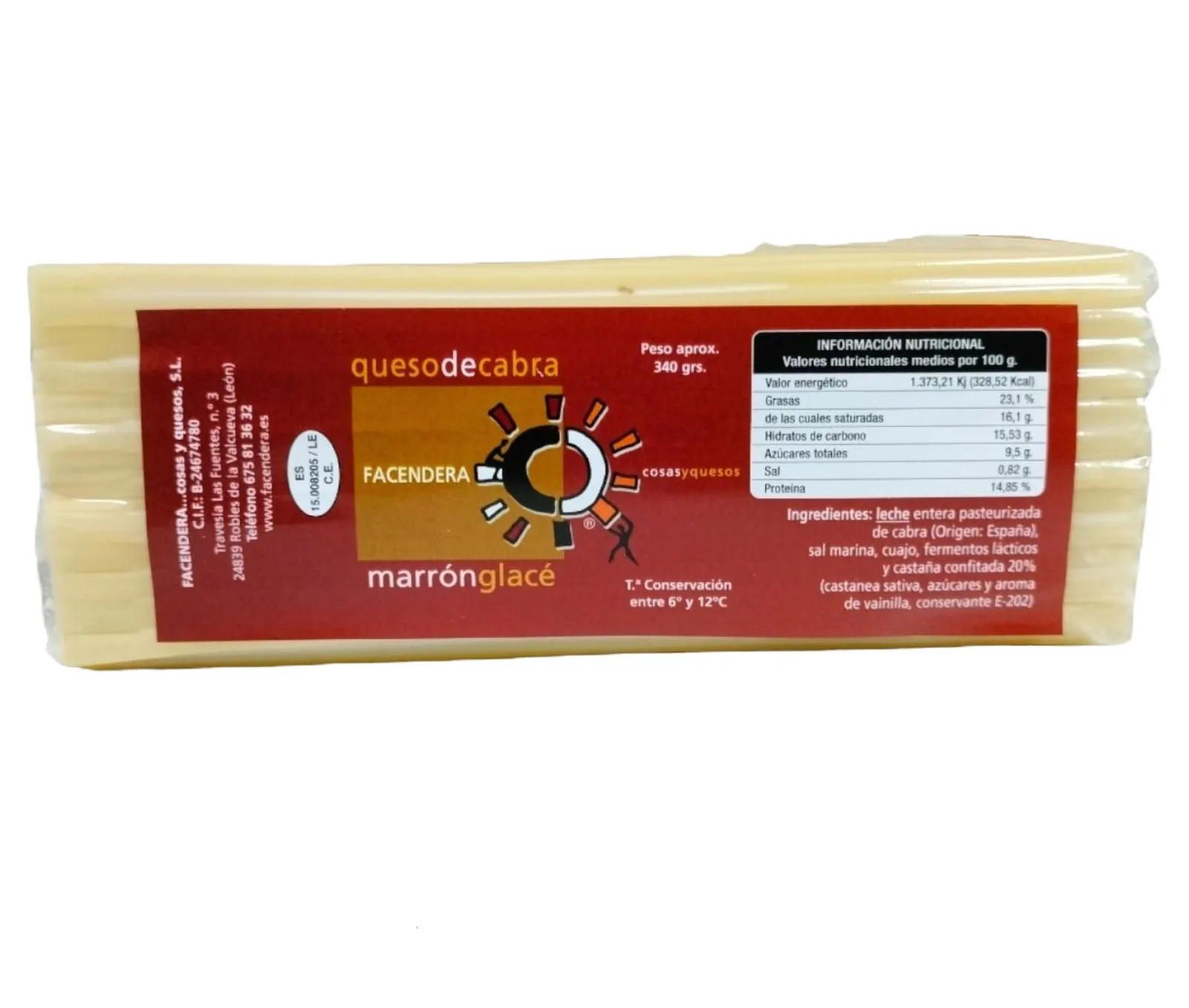 Queso Cabra Castañas Facendera 340g — Quesos Frescos / Tiernos