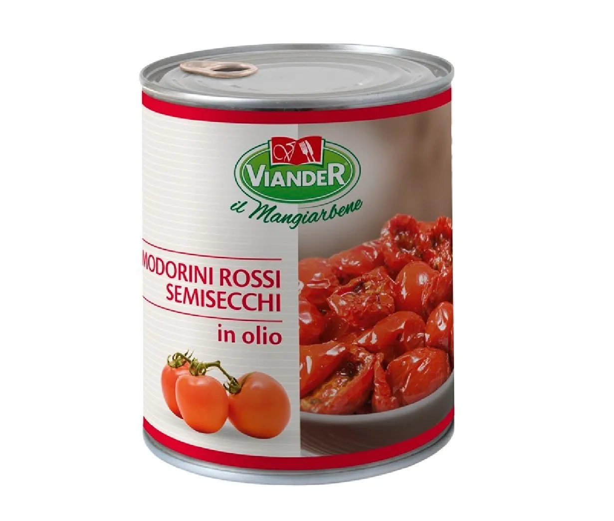 Pomodorini Rossi Semisecchi Viander 750g x 6Ud — Conservas / Salsas / Aceites