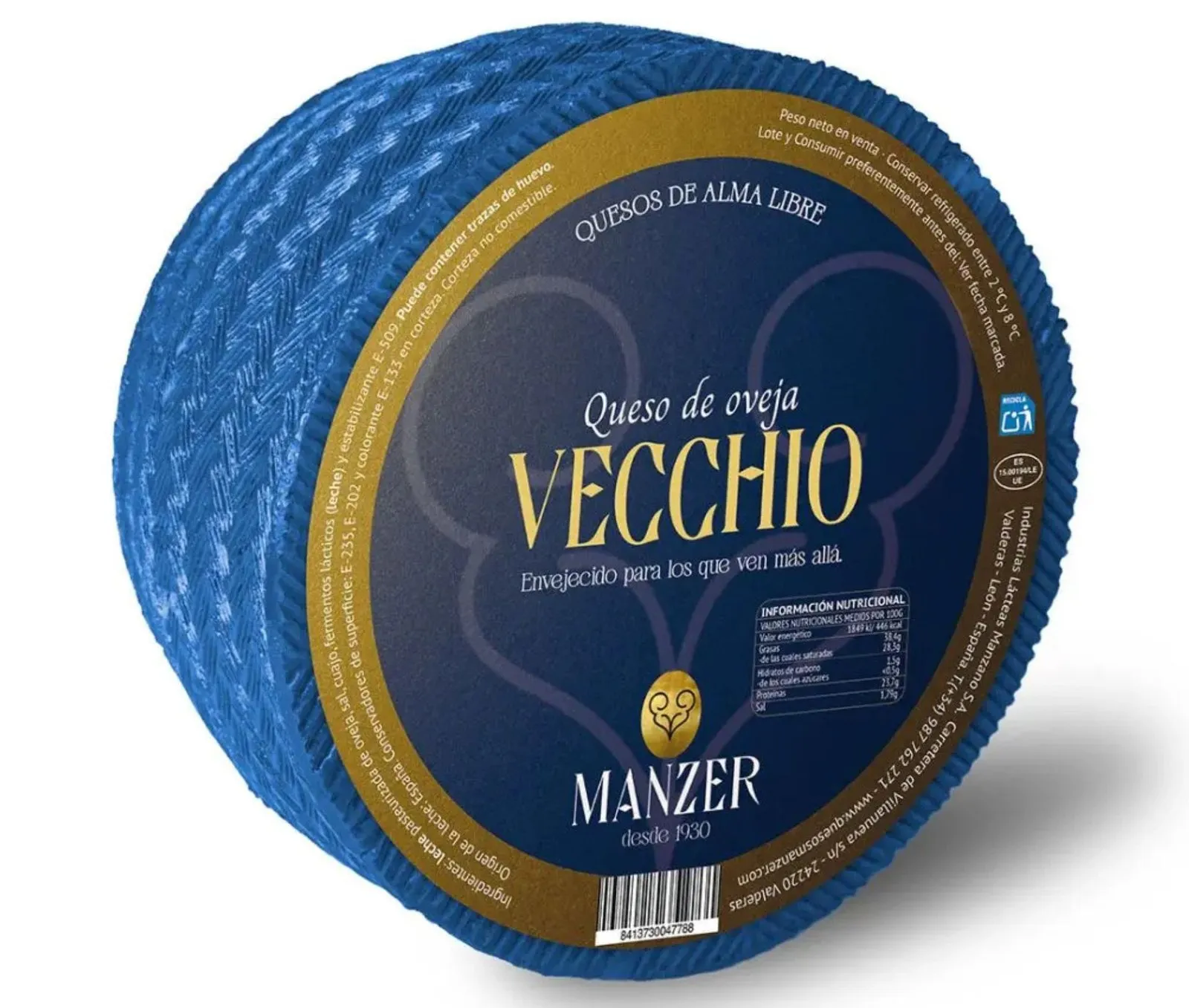 Queso Vecchio Manzer Oveja 3Kg x 2Ud — Quesos Curados