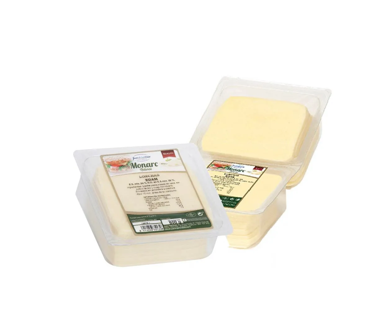 Queso Edam Lonchas 1Kg x 6Ud — Quesos Frescos / Tiernos