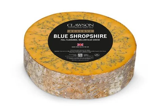Queso Shopshire Azul Clawson 1/4 Rueda 2Kg x 2Ud — Quesos Importación