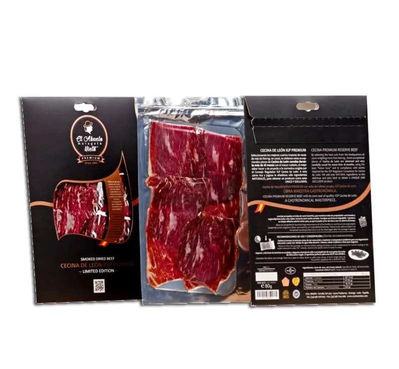 Loncheado Cecina de León Premium 80g x 12Ud — Embutidos / Cárnicos