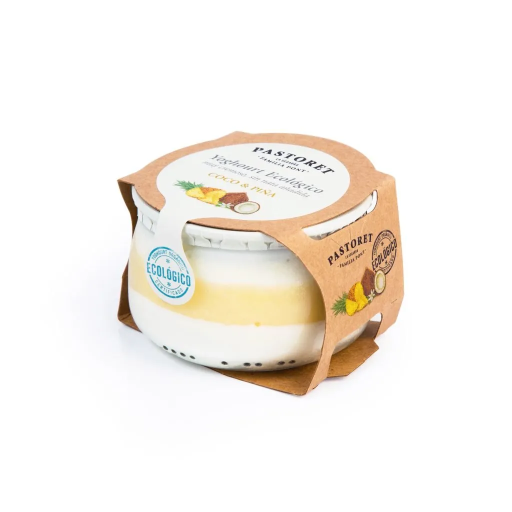 Yogurt Ecológico Coco y Piña Pastoret 135g x 6Ud — Lácteos