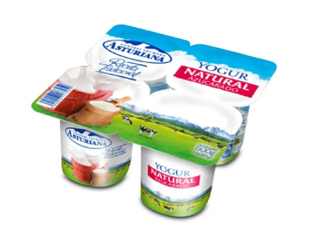 Yogur Natural Azucarado Asturiana pack 4 x 6Ud — Lácteos