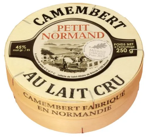 Queso Camembert Petit Normand Leche Cruda 250g x 6Ud
