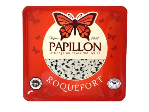 Queso Roquefort Papillon Rojo Cuña 100g x 12Ud — Quesos Azules