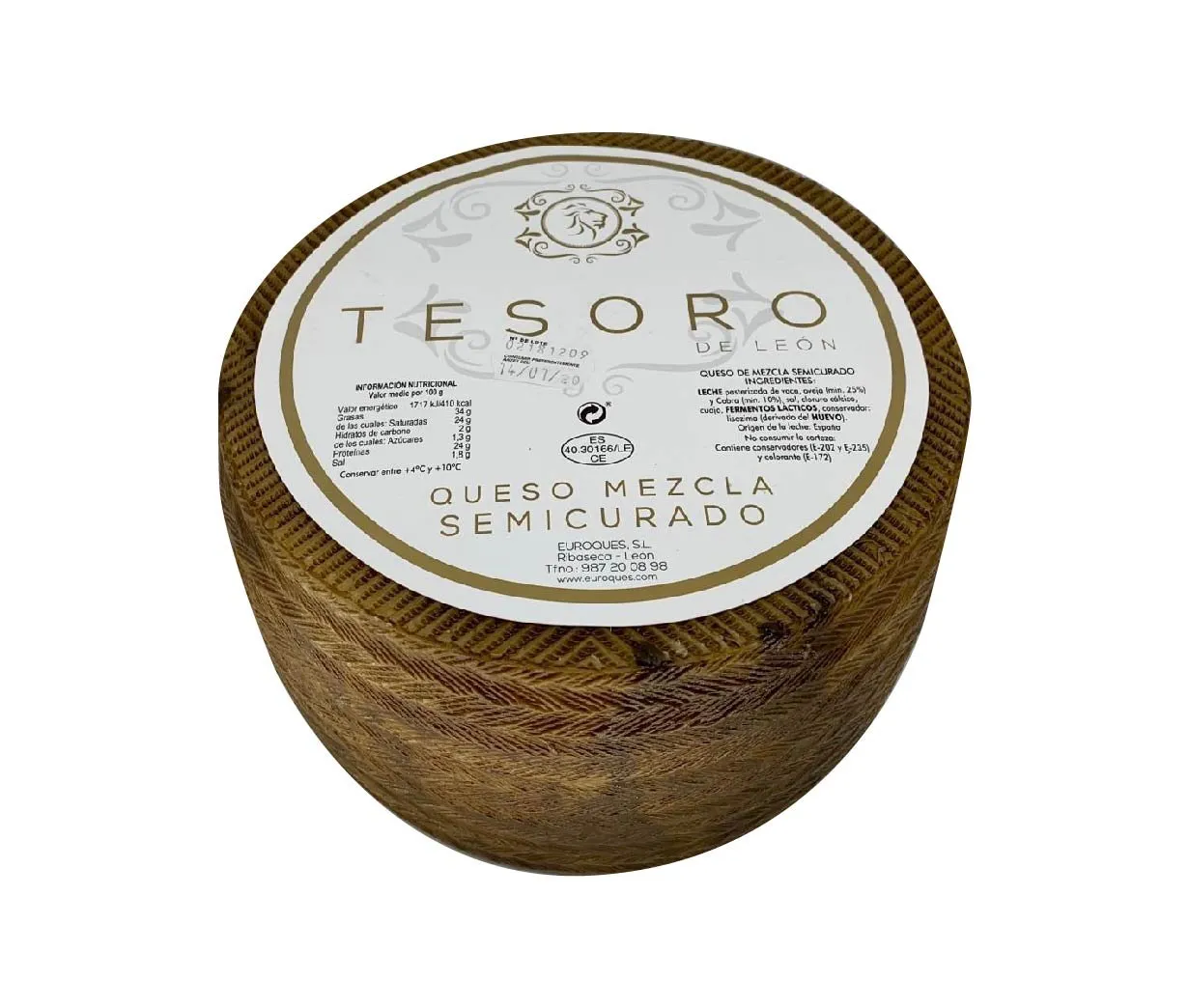 Queso Tesoro de León Semi Mezcla 3kg x 2Ud — Quesos Semicurados