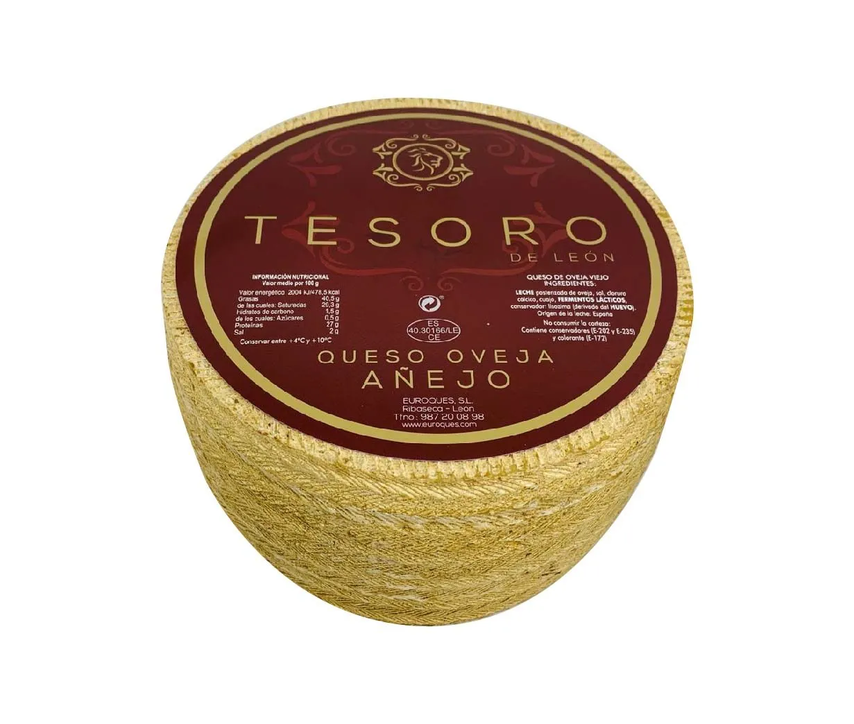 Queso Tesoro de León Oveja Añejo 3Kg x 2Ud — Quesos Viejos / Añejos