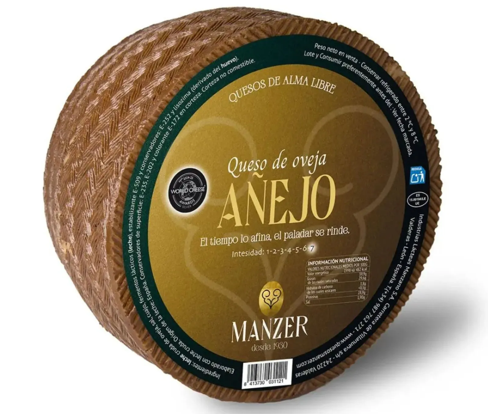 Queso Añejo Manzer Oveja Leche Cruda 3kg x 2Ud — Quesos Viejos / Añejos