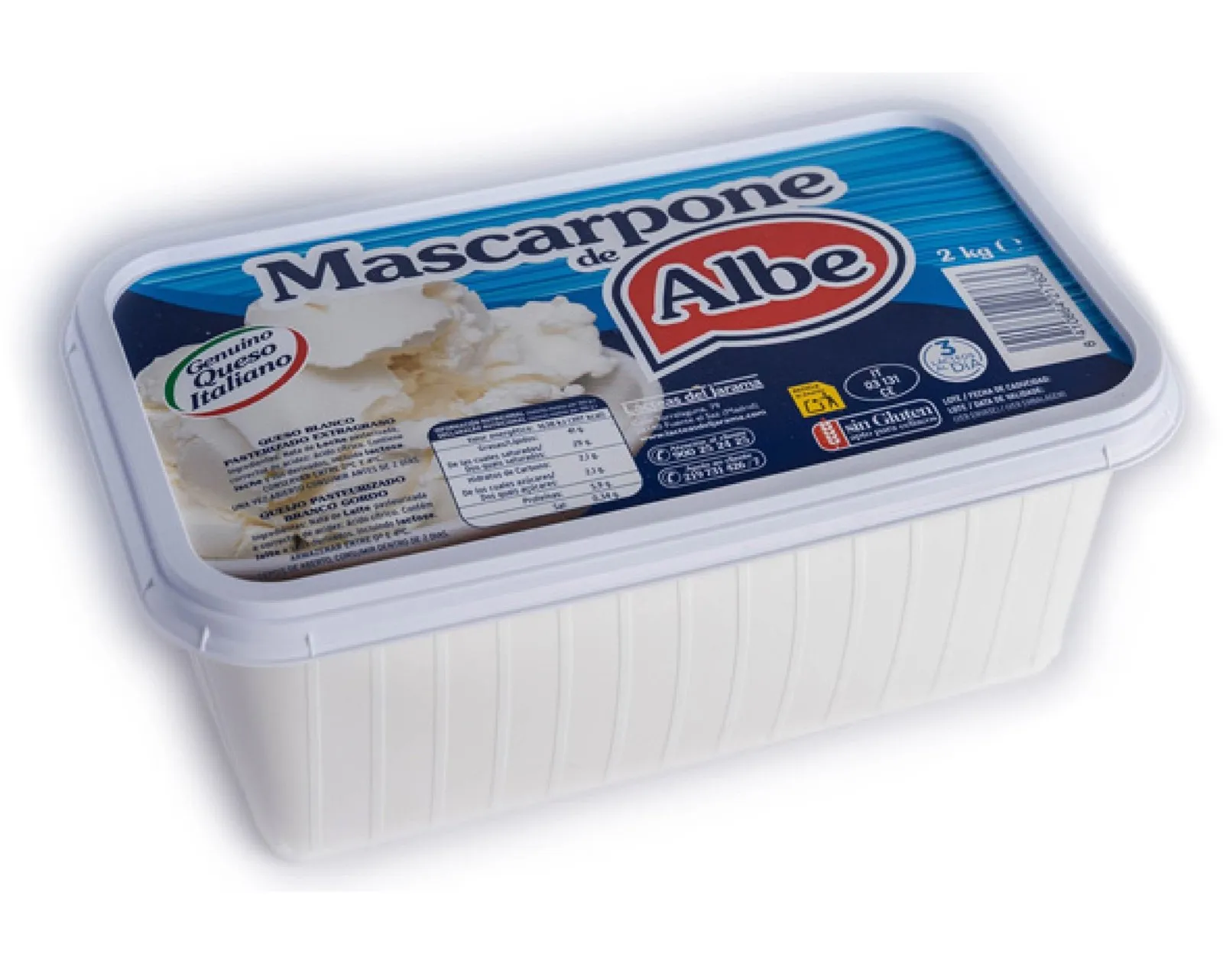 Queso Mascarpone 2Kg x 3Ud — Quesos Frescos / Tiernos