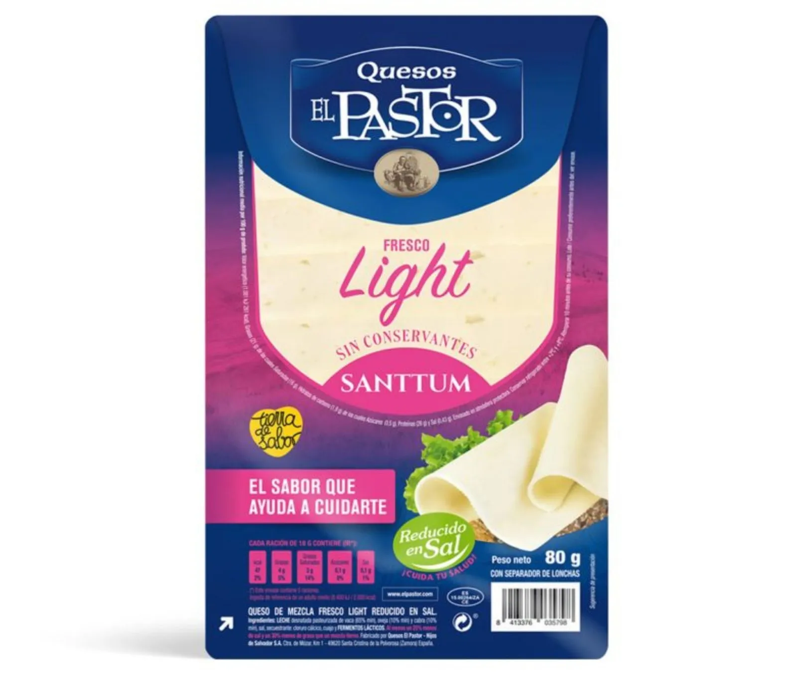 Queso Lonchas 70g Light Bajo en Sal x 12Ud — Quesos Frescos / Tiernos