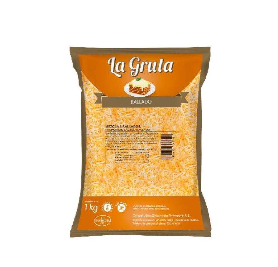 Queso Rallado 3 Quesos La Gruta 1Kg x 10Ud — Quesos Rallados