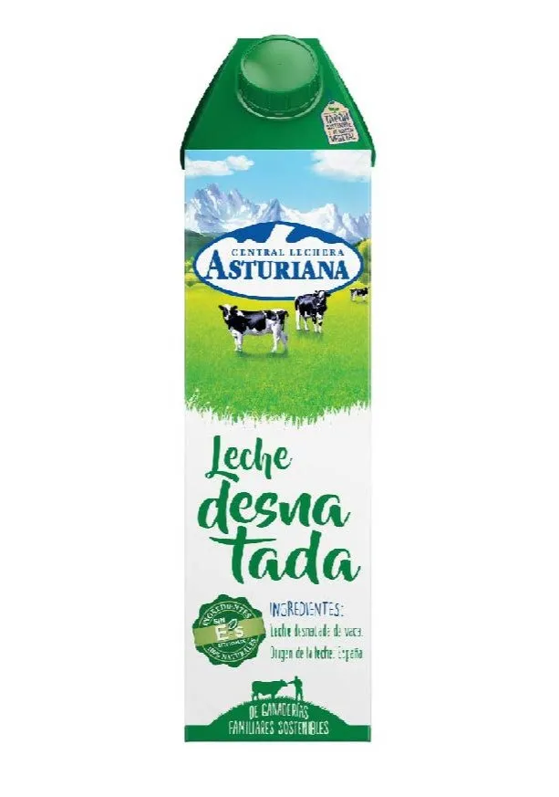 Leche Asturiana Desnatada 1L x 6Ud — Lácteos