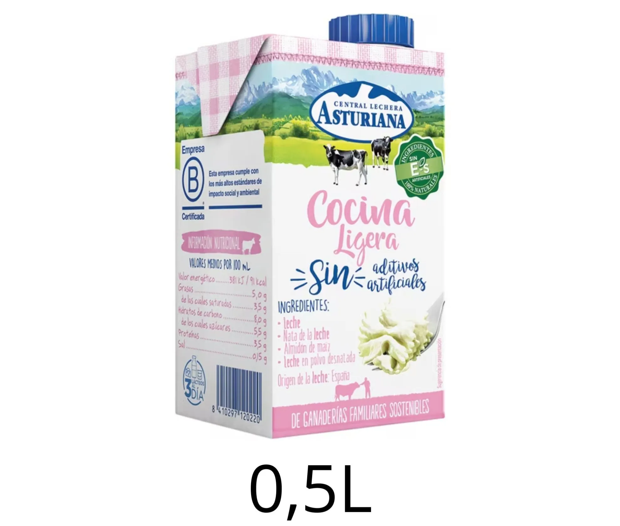 CREMA COCINA LIGERA ASTURIANA 0,5L X12UD