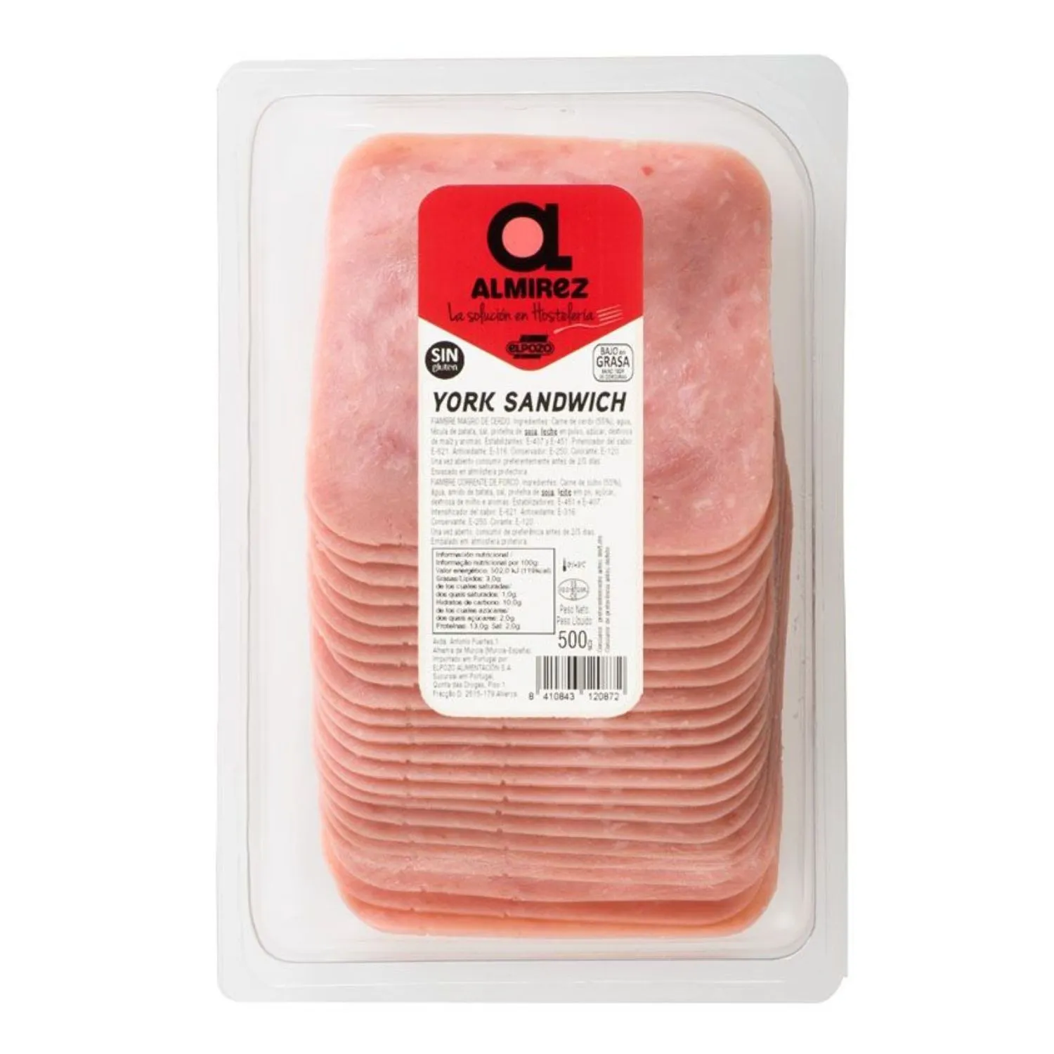 FIAMBRE SANDWICH LONCHEADO ALMIREZ 500GRS X8UD