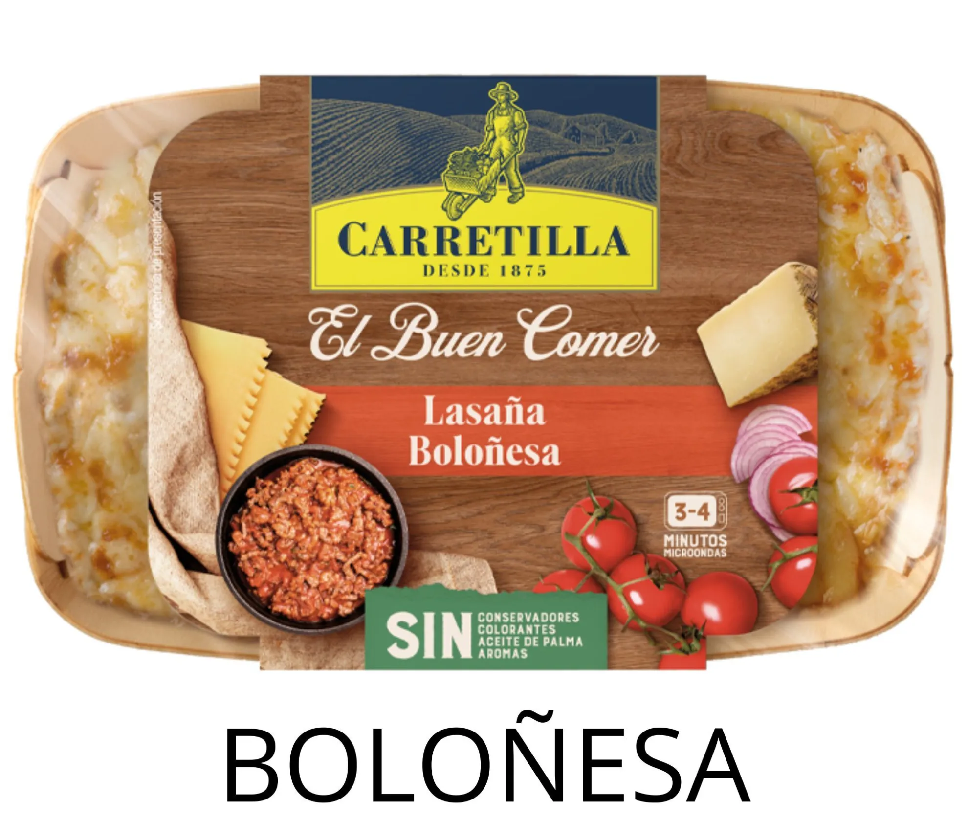 LASAÑA BOLOÑESA CARRETILLA 380GRS X4UD