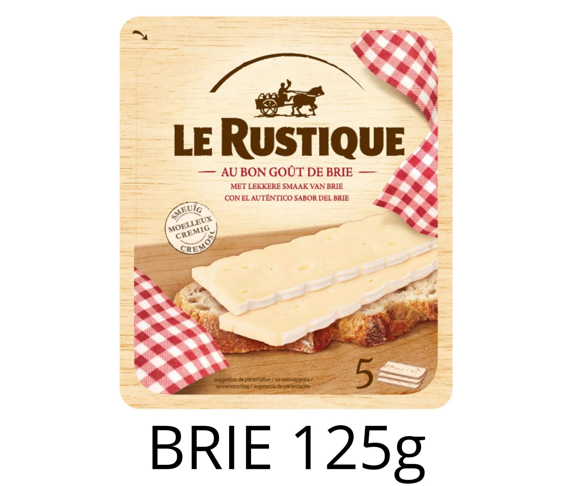 LONCHAS BRIE LE RUSTIQUE 125GRS X8UD