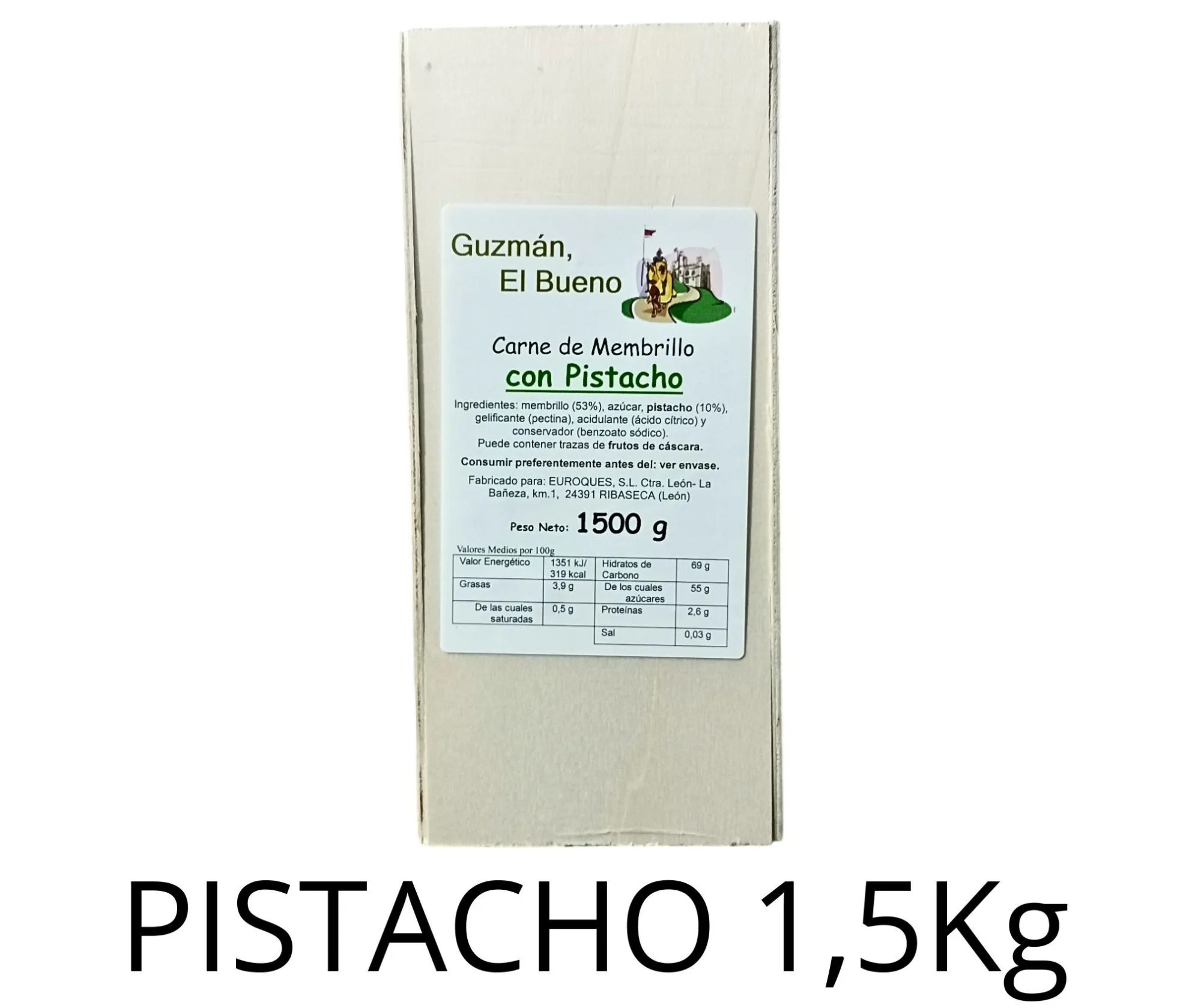 MEMBRILLO CON PISTACHO 1,5 KG X3UD