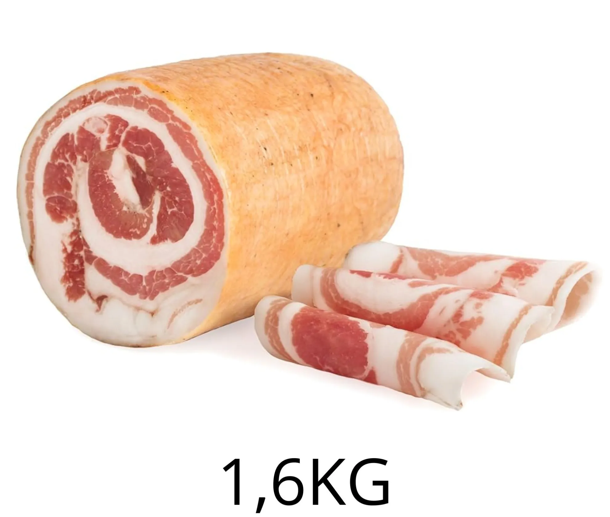 PANCETTA ARROTOLATA 1/2 PIEZA 1,6KG X2UD