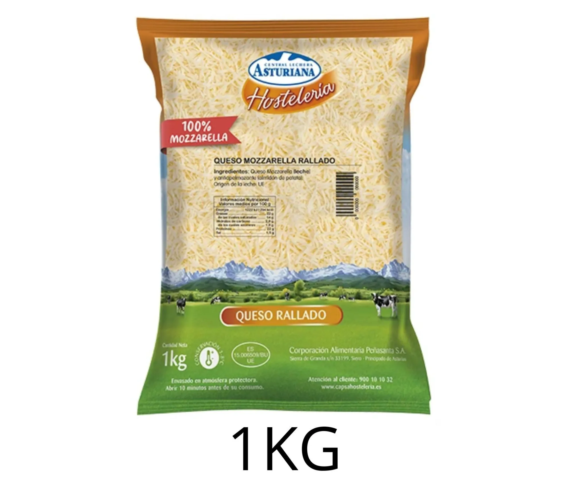 Q. MOZZARELLA RALLADA ASTURIANA 1KGX4UD