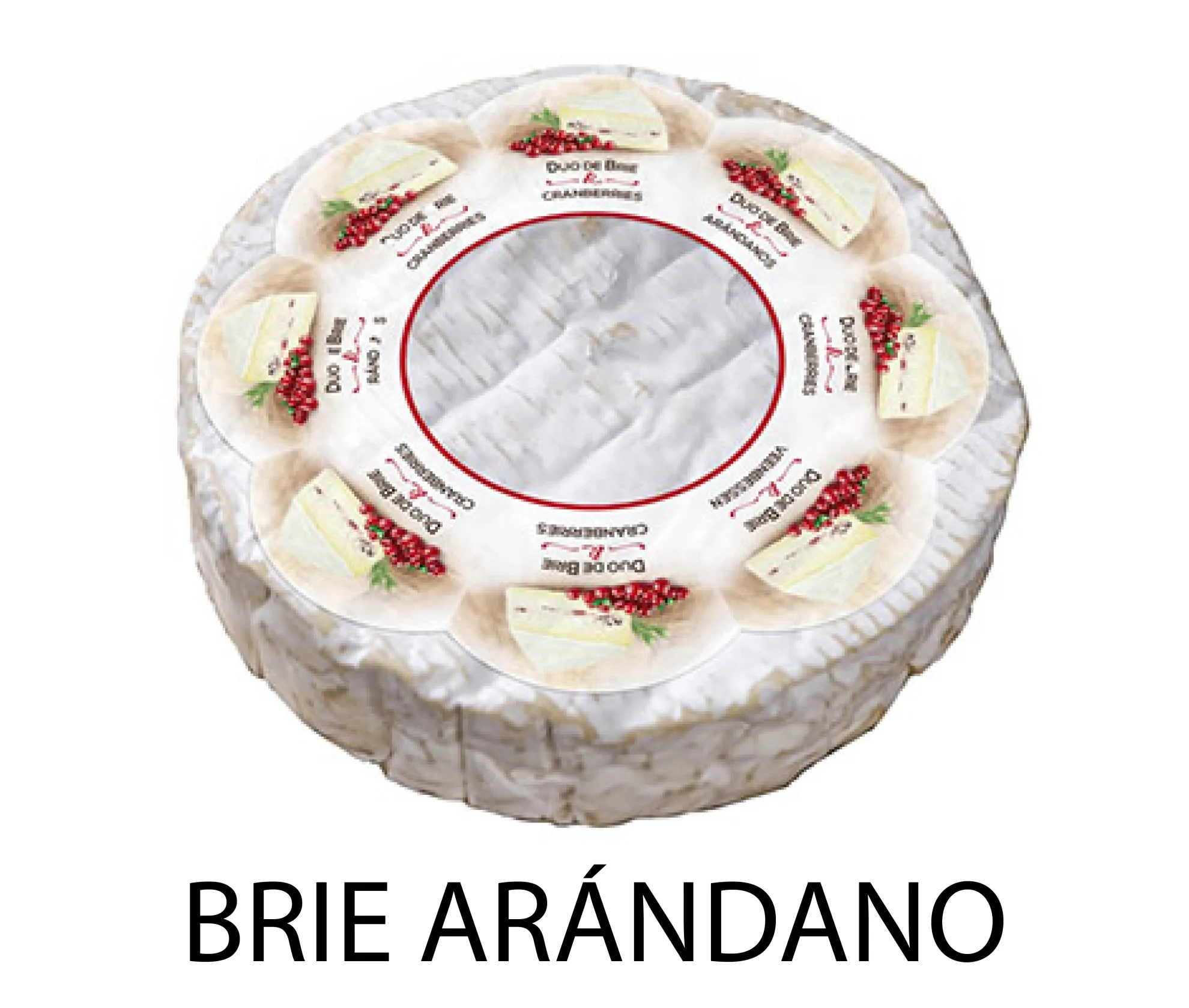 QUESO BRIE DUO ARANDANO ROJO 1,3KG X 2