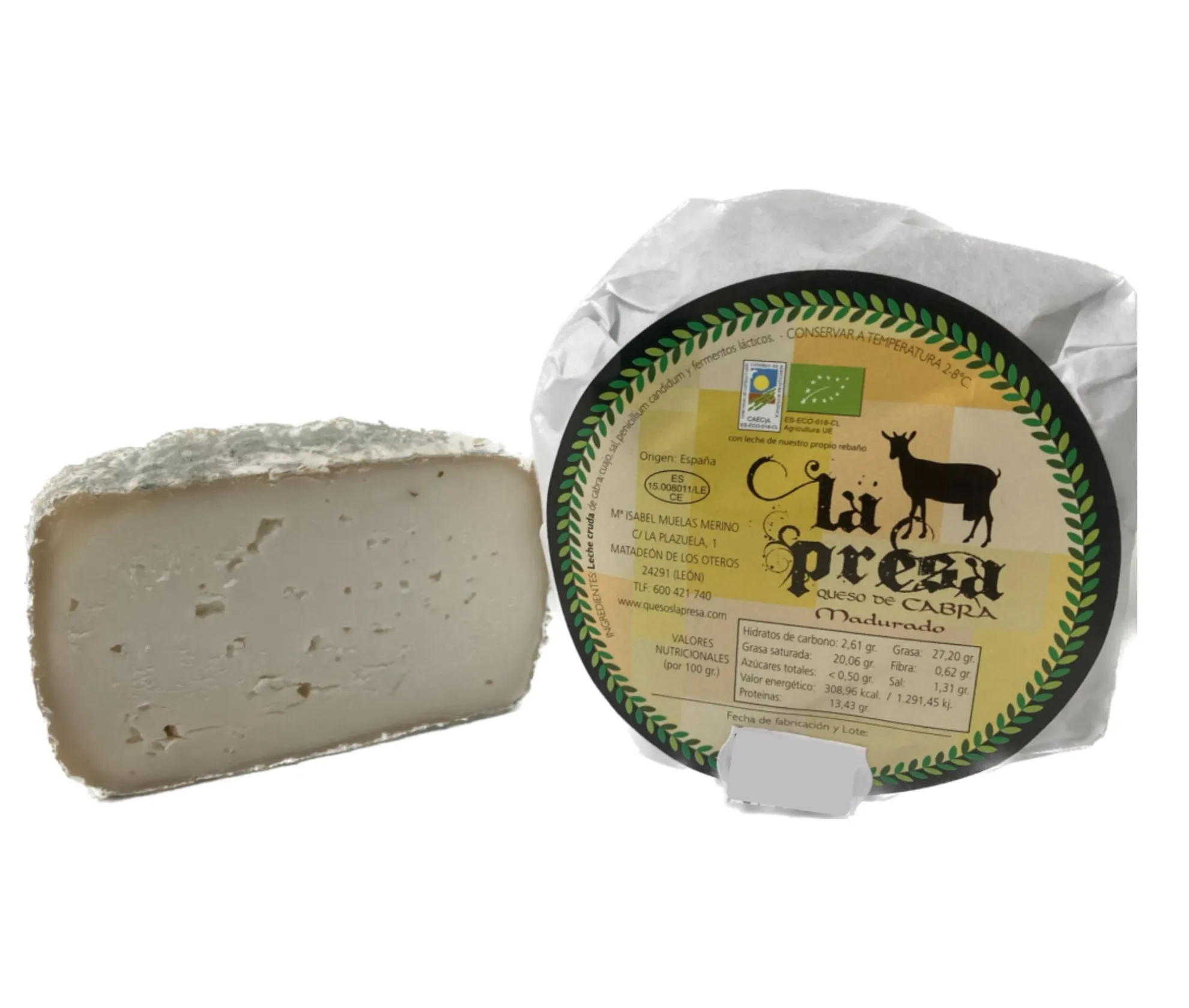 QUESO LA PRESA CABRA ECOLOGICO 400GRS APROX
