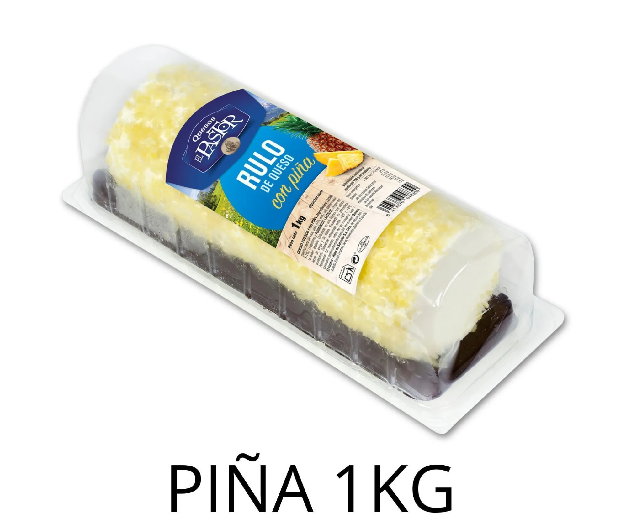 QUESO RULO CON PIÑA 1KG X2UD